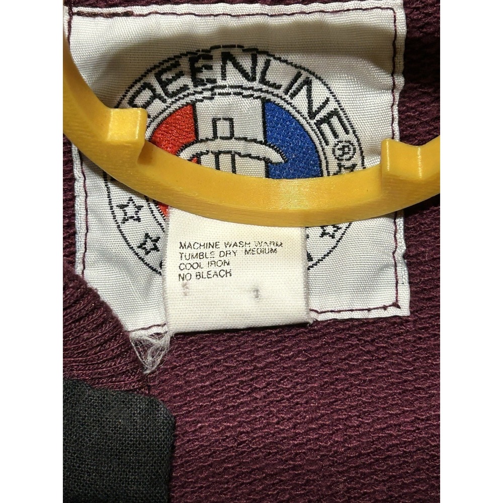 Vintage 90s Greenline International Pullover Shirt Mens L Purple Black Blokecore - Picture 10 of 11